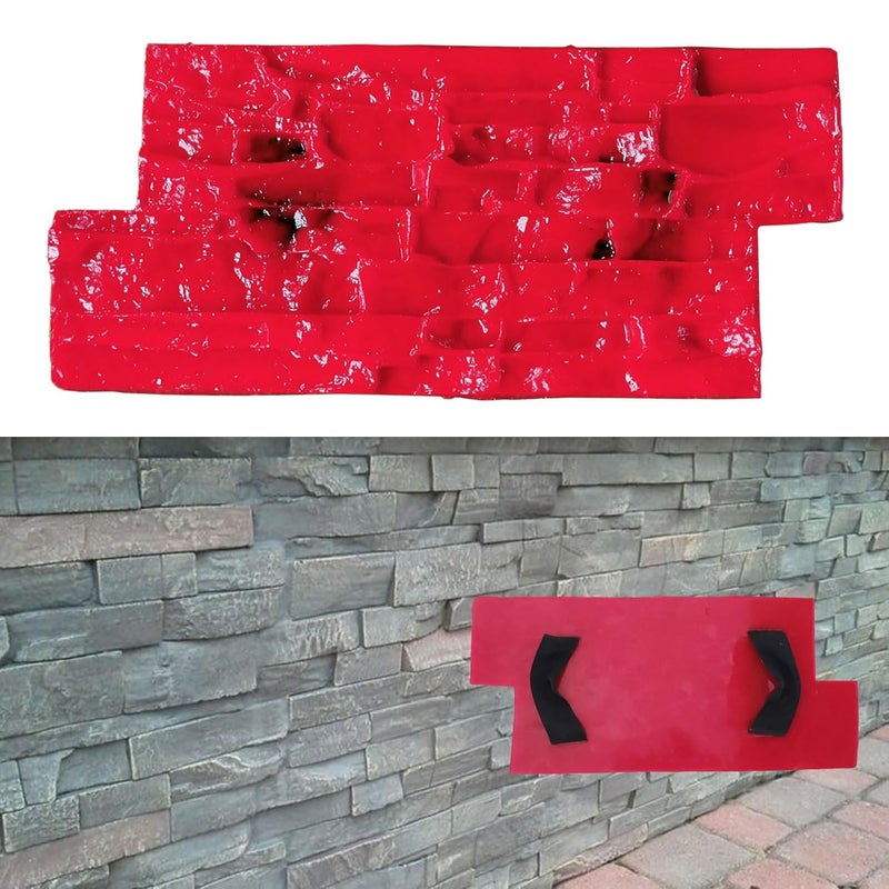 ATHYSLU Concrete Cement Imprint Texture Seal with Handle Mold, Seamless Texture Seal pad for Decorating Walls and Roads, Suitable for Walls, Floors, courtyards, Parks, and Paths - Image 1